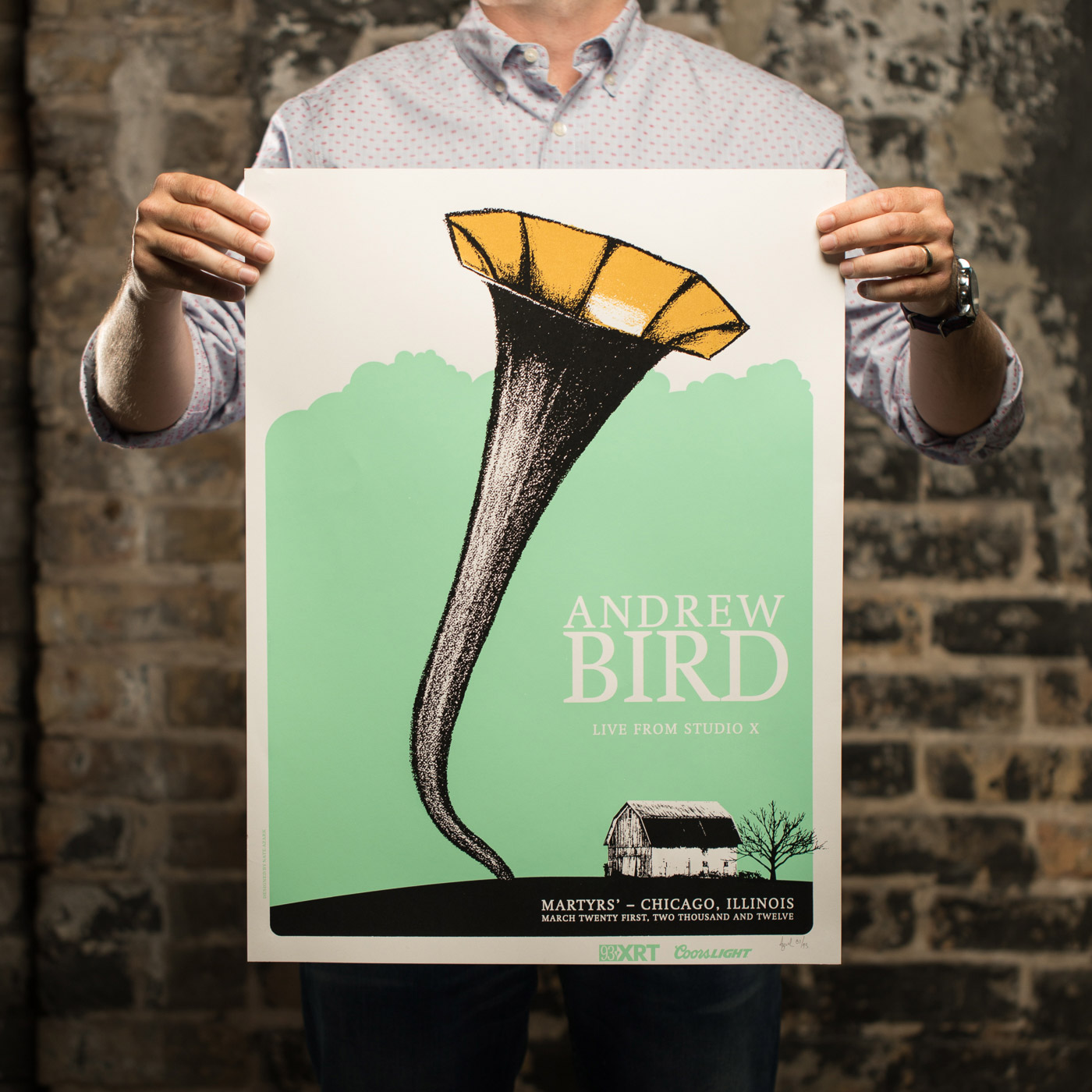 Andrew Bird Martyrs' Chicago Illinois concert poster.